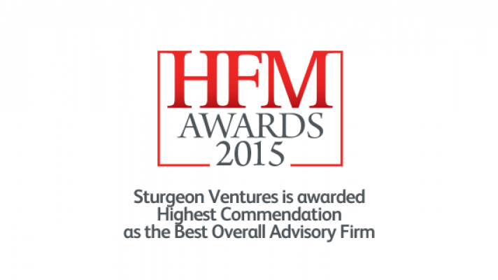Sturgeon Ventures is awarded Highest Commendation as the Best Overall Advisory Firm