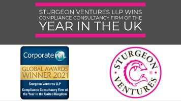 Sturgeon Ventures LLP wins Compliance Consultancy Firm of the Year in the UK