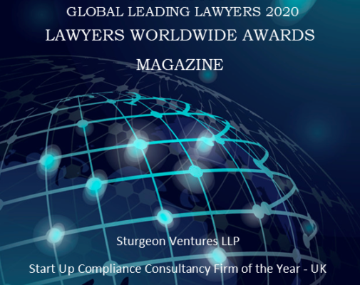 Sturgeon Ventures wins Start Up Compliance Consultancy Firm of the Year - UK